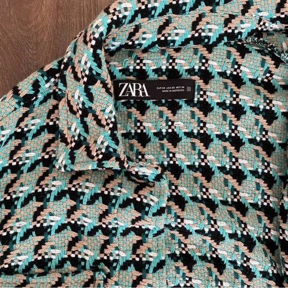 Zara women’s tweed jacket blazer - Picture 3 of 5